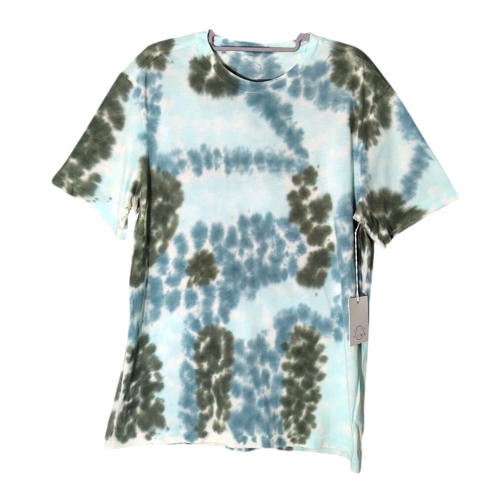 Even Tide Men T Shirt M Tie Dye Short Sleeve Crewneck Cotton‎ Retro Mod Coastal